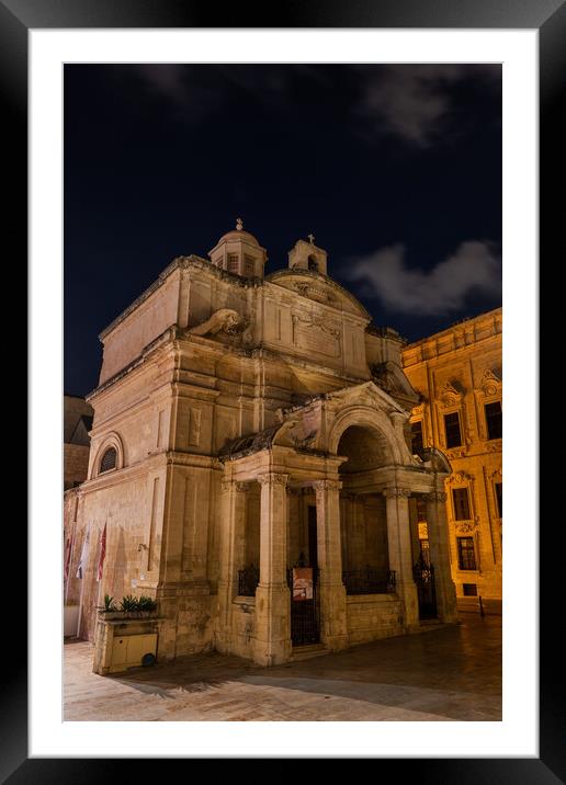 Church of St Catherine of Italy in Valletta Framed Mounted Print by Artur Bogacki