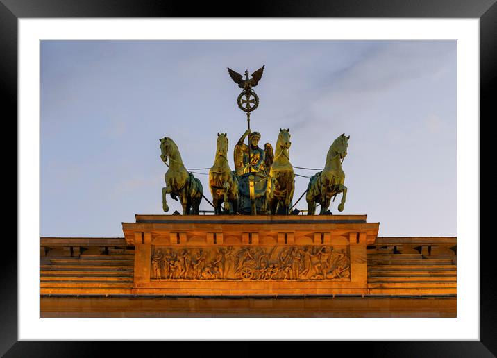 Quadriga Of The Brandenburg Gate Framed Mounted Print by Artur Bogacki