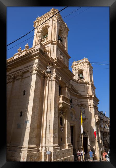 Basilica of St Dominic in City of Valletta Framed Print by Artur Bogacki