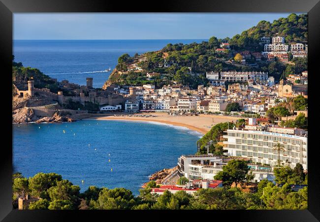 Town of Tossa de Mar on Costa Brava in Spain Framed Print by Artur Bogacki