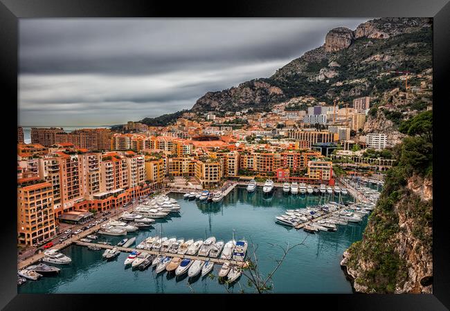 Port de Fontvieille Yacht Marina in Monaco Framed Print by Artur Bogacki
