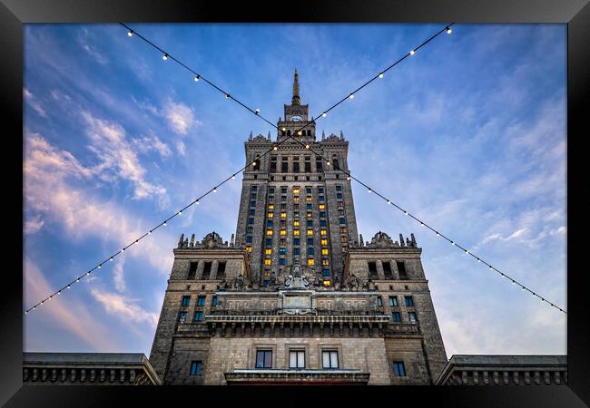 Palace of Culture and Science in Warsaw Framed Print by Artur Bogacki
