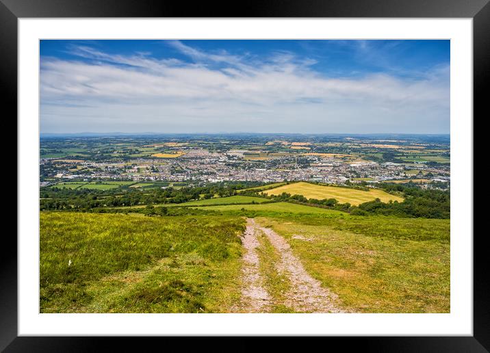 Country Tipperary Landscape And Clonmel Town in Ireland Framed Mounted Print by Artur Bogacki