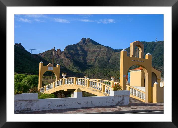 Fuente de la Virgen Bridge in Tenerife Framed Mounted Print by Artur Bogacki