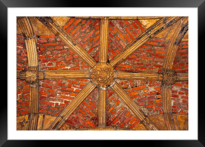 Exchequer Gate Medieval Ceiling In Lincoln Framed Mounted Print by Artur Bogacki