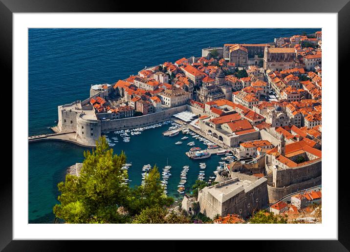 Old Town Of Dubrovnik Aerial view Framed Mounted Print by Artur Bogacki