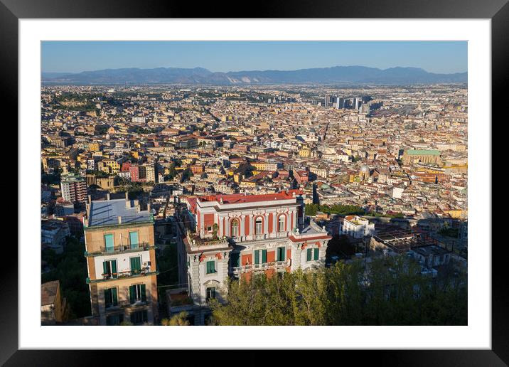 Naples Cityscape In Italy Framed Mounted Print by Artur Bogacki