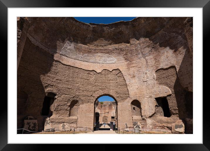 Ancient Baths of Caracalla Ruins in Rome Framed Mounted Print by Artur Bogacki