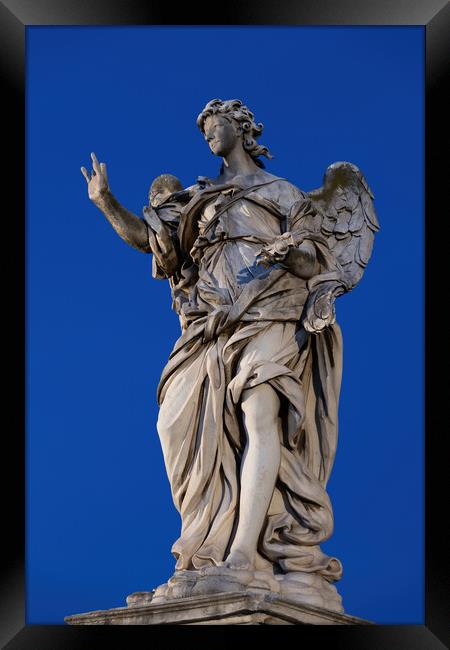 Angel With  Nails Statue Framed Print by Artur Bogacki