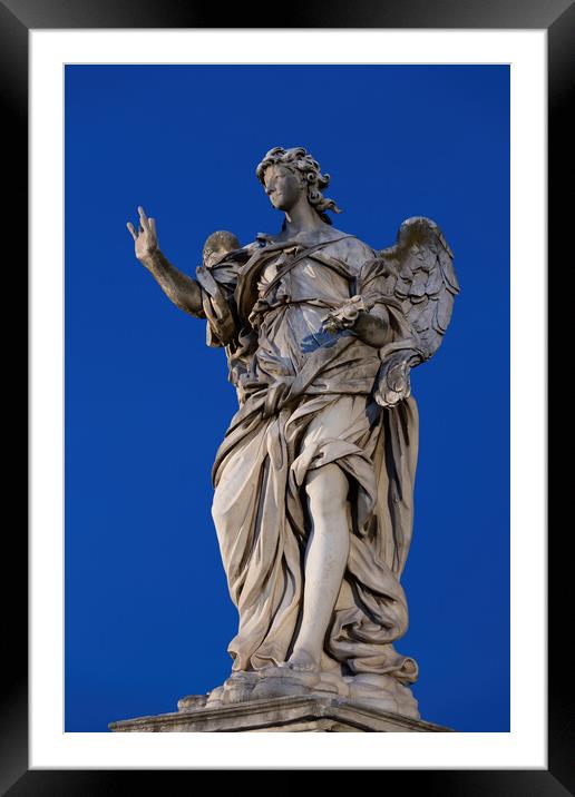 Angel With  Nails Statue Framed Mounted Print by Artur Bogacki