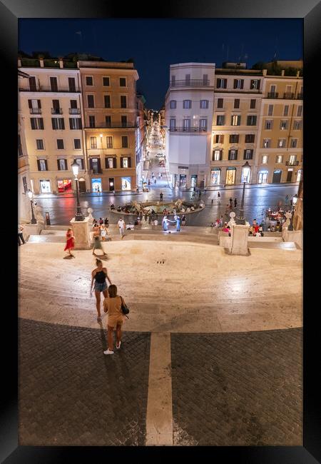 Spanish Steps and Piazza di Spagna in Rome Framed Print by Artur Bogacki