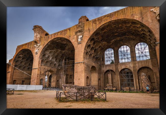 Basilica of Maxentius and Constantine in Rome Framed Print by Artur Bogacki
