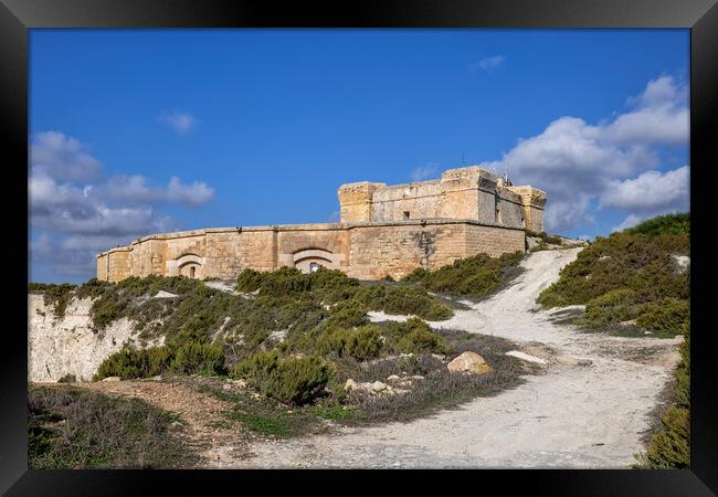 Fort San Lucian In Malta Framed Print by Artur Bogacki