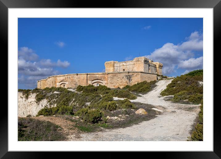 Fort San Lucian In Malta Framed Mounted Print by Artur Bogacki