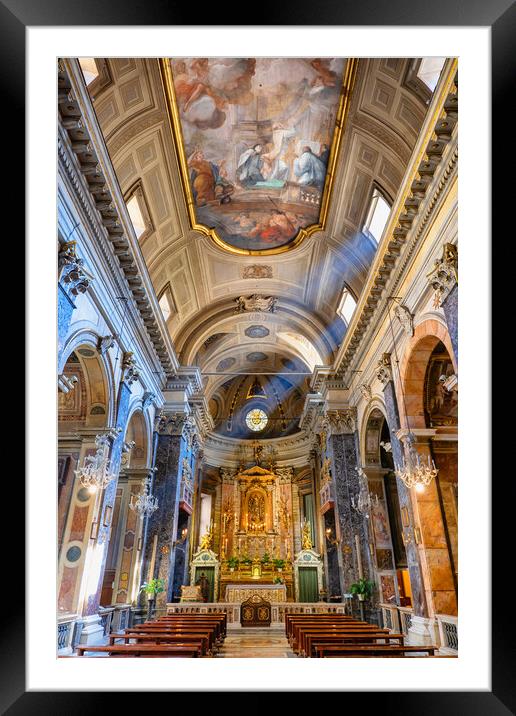 Santa Maria in Via Basilica Church In Rome Framed Mounted Print by Artur Bogacki