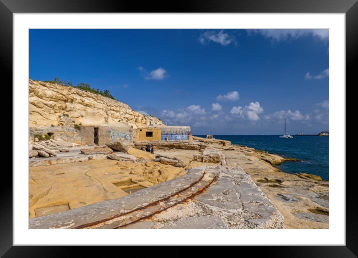 Sliema Sea Waterfront In Malta Framed Mounted Print by Artur Bogacki