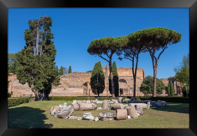 Baths of Caracalla Ruins of Rome Framed Print by Artur Bogacki