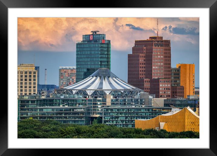 Berlin City Downtown Skyline Framed Mounted Print by Artur Bogacki