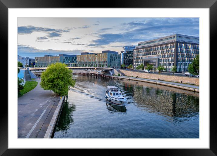 Central Berlin River View Framed Mounted Print by Artur Bogacki