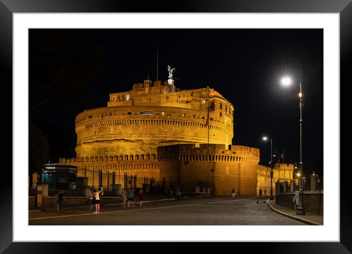 Castle of the Holy Angel at Night Framed Mounted Print by Artur Bogacki