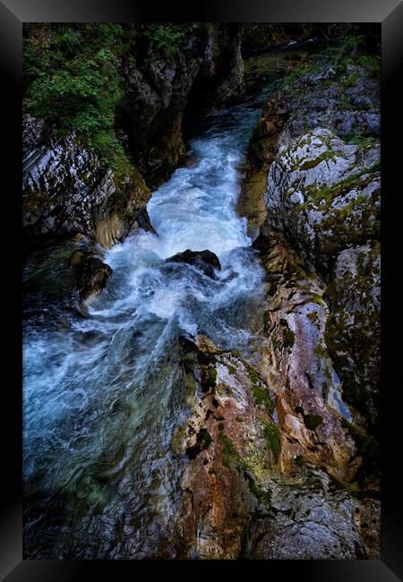 Mountian River Nature Abstract Framed Print by Artur Bogacki