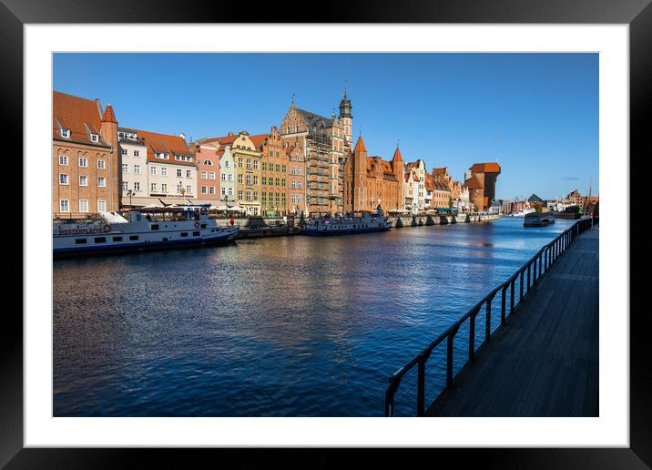 River View of Gdansk City in Poland Framed Mounted Print by Artur Bogacki