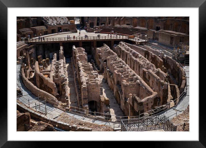 Colosseum Hypogeum Ruins Under Arena Framed Mounted Print by Artur Bogacki