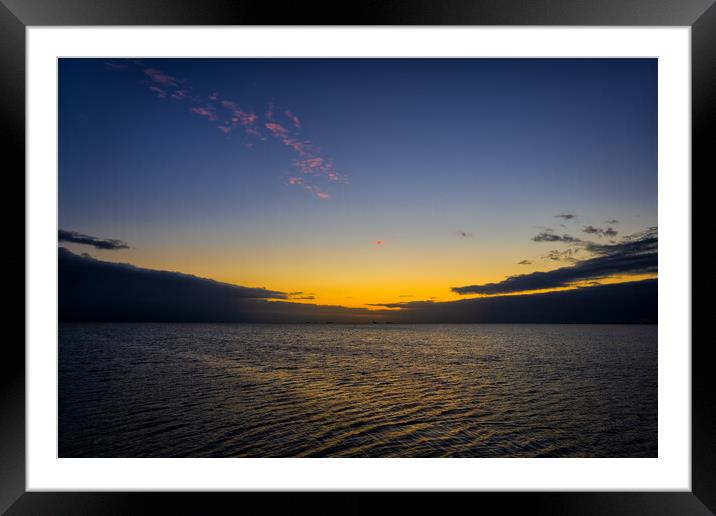 Sea At Dawn Just Before The Sunrise Framed Mounted Print by Artur Bogacki