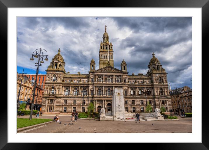 Glasgow City Chambers At George Square In Glasgow Framed Mounted Print by Artur Bogacki