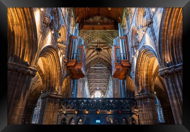 Glasgow Cathedral Interior In Scotland Framed Print by Artur Bogacki