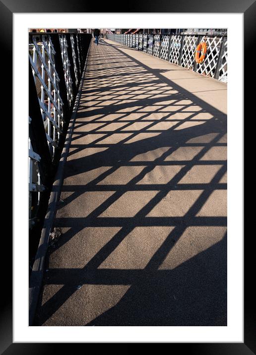 Abstract Lattice Pattern Shadow On Glasgow Bridge Framed Mounted Print by Artur Bogacki