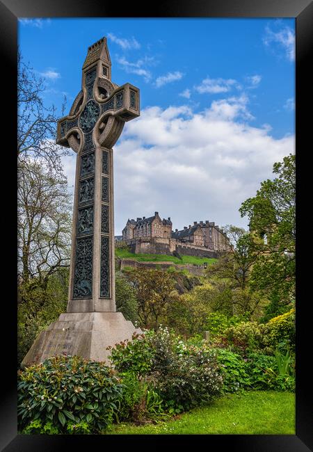 Dean Ramsay Memorial And Edinburgh Castle Framed Print by Artur Bogacki