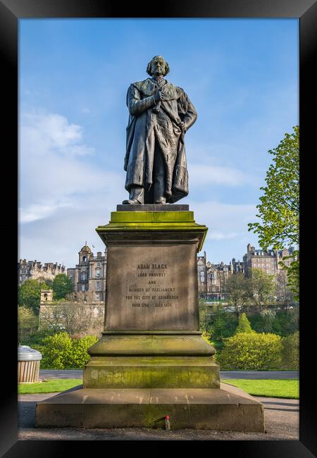 Adam Black Statue In Edinburgh Framed Print by Artur Bogacki