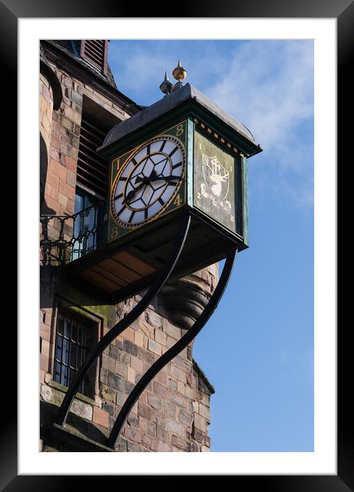 Clock on Tower of Canongate Tolbooth in Edinburgh Framed Mounted Print by Artur Bogacki
