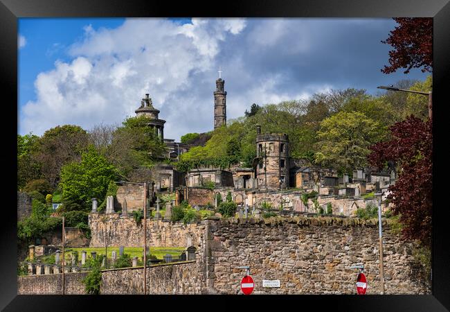 New Calton Burial Ground In Edinburgh Framed Print by Artur Bogacki