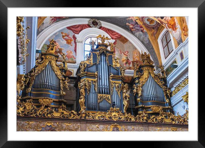 Ljubljana Cathedral Pipe Organs In Slovenia Framed Mounted Print by Artur Bogacki