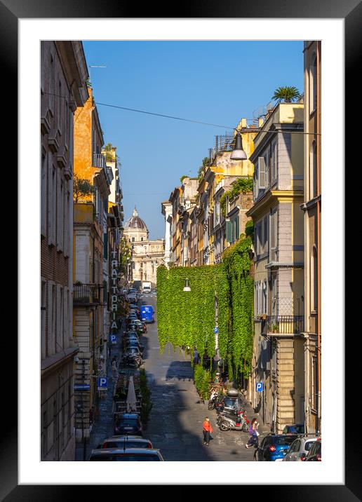 Via Panisperna Street In Rome Framed Mounted Print by Artur Bogacki