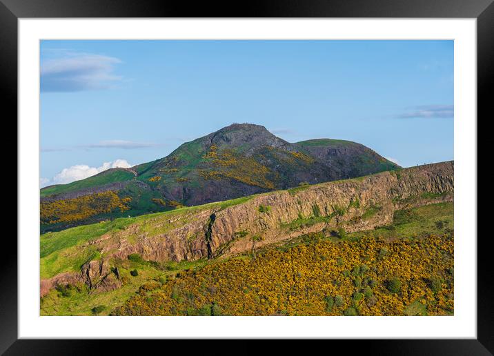 Scottish Lowlands Landscape With Arthur Seat Framed Mounted Print by Artur Bogacki