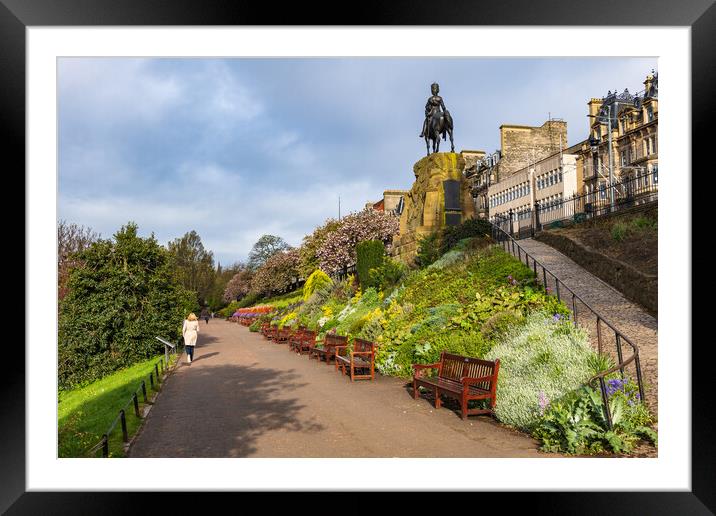 Princes Street Gardens In Edinburgh Framed Mounted Print by Artur Bogacki