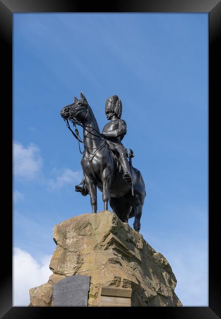 Royal Scots Greys Monument In Edinburgh Framed Print by Artur Bogacki