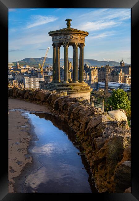 Dugald Stewart Monument on Calton Hill Framed Print by Artur Bogacki