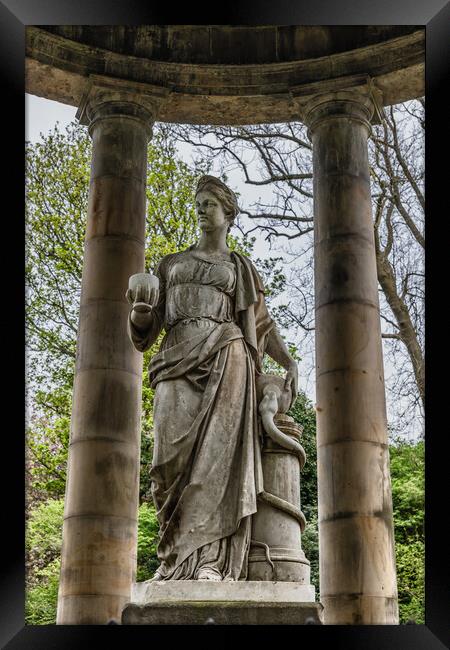 Statue of Hygieia Goddess of Health in Edinburgh Framed Print by Artur Bogacki