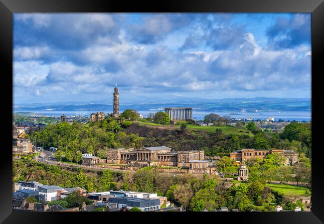 Calton Hill In Edinburgh Framed Print by Artur Bogacki