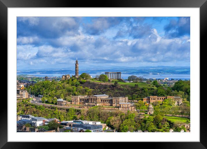 Calton Hill In Edinburgh Framed Mounted Print by Artur Bogacki