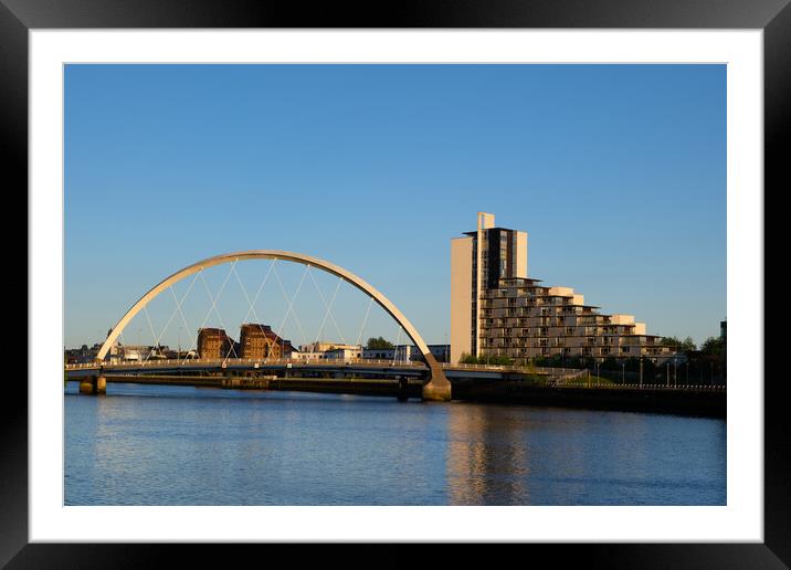 Clyde Arc Bridge In Glasgow Framed Mounted Print by Artur Bogacki
