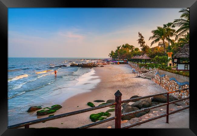 Beach in Hua Hin, Thailand Framed Print by Artur Bogacki