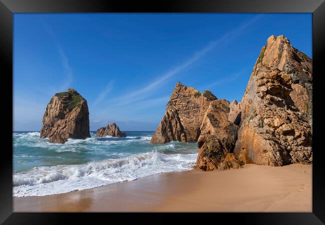 Praia da Ursa Beach in Portugal Framed Print by Artur Bogacki