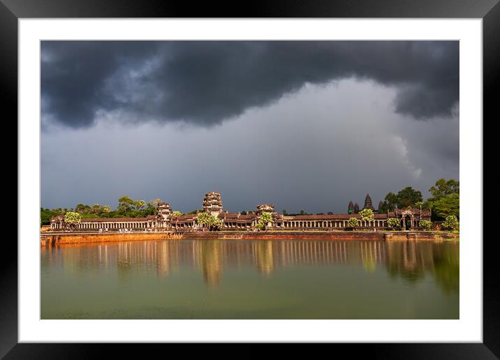 Angkor Wat Temple In Cambodia Framed Mounted Print by Artur Bogacki