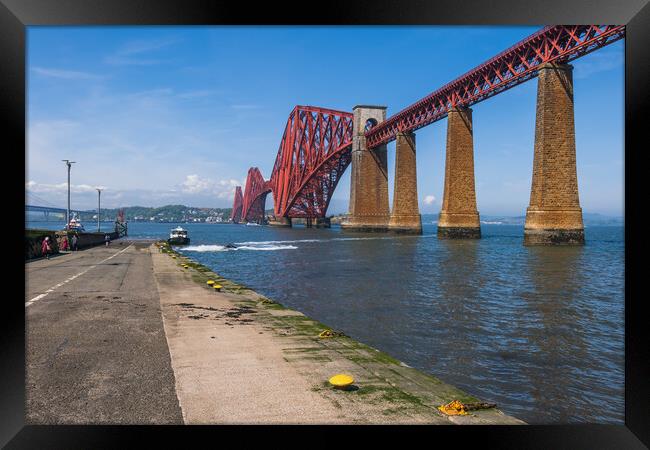 Forth Bridge On Firth Of Forth In Scotland Framed Print by Artur Bogacki