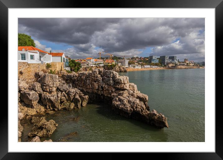 Cascais Town Scenic Coast In Portugal Framed Mounted Print by Artur Bogacki